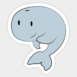 Contemplative Whale Sticker